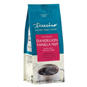 Dandelion Vanilla Nut Herbal Coffee — 10 ounce ground