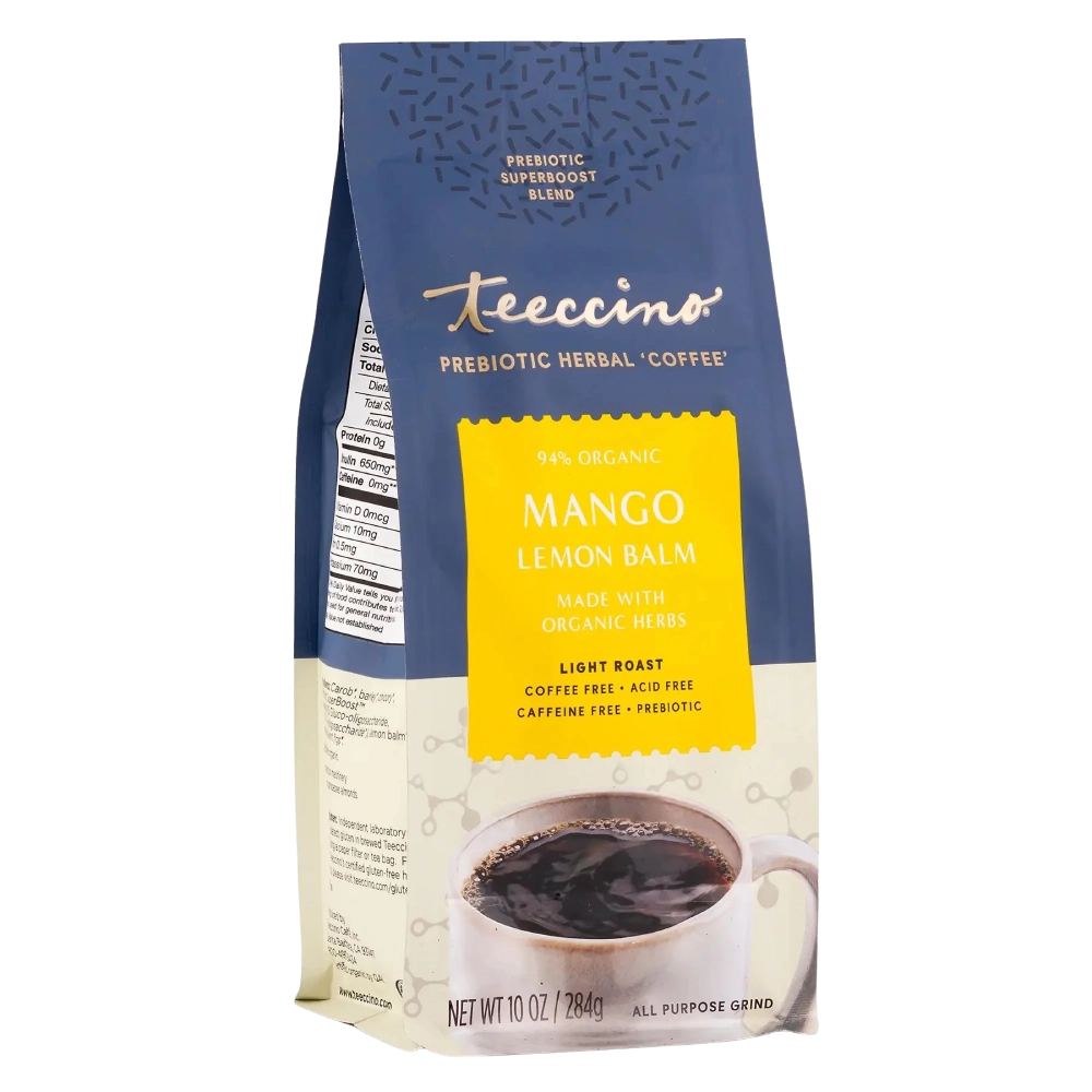 Mango Lemon Balm Prebiotic SuperBoost Herbal Coffee - Image 1