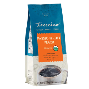 Dandelion Passionfruit Peach Herbal Coffee — 10 ounce ground
