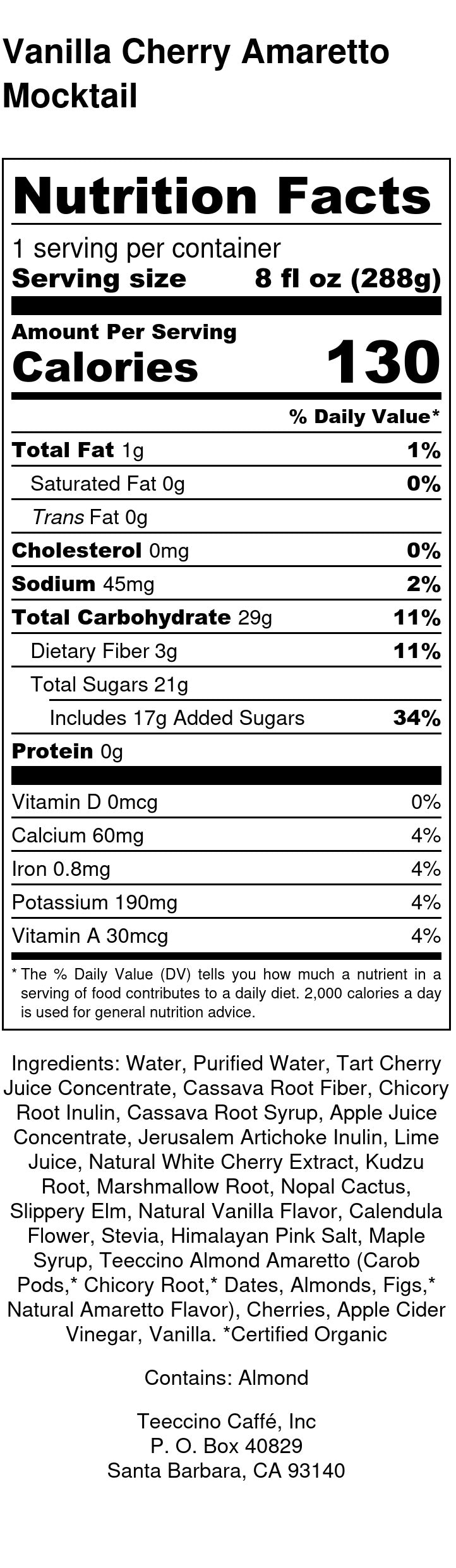 Nutrition facts