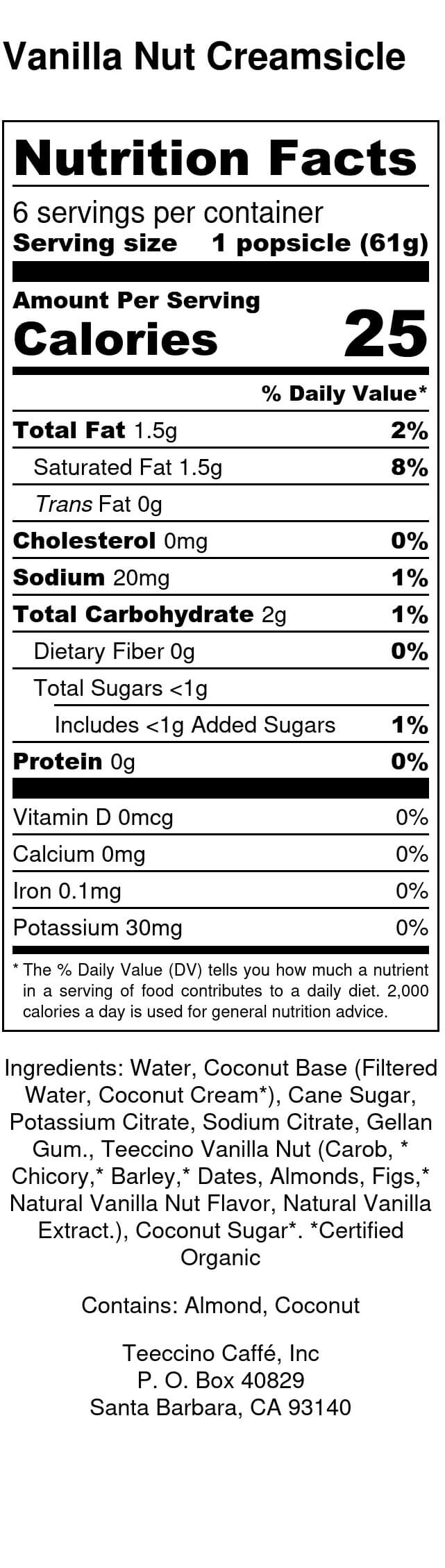 Nutrition facts