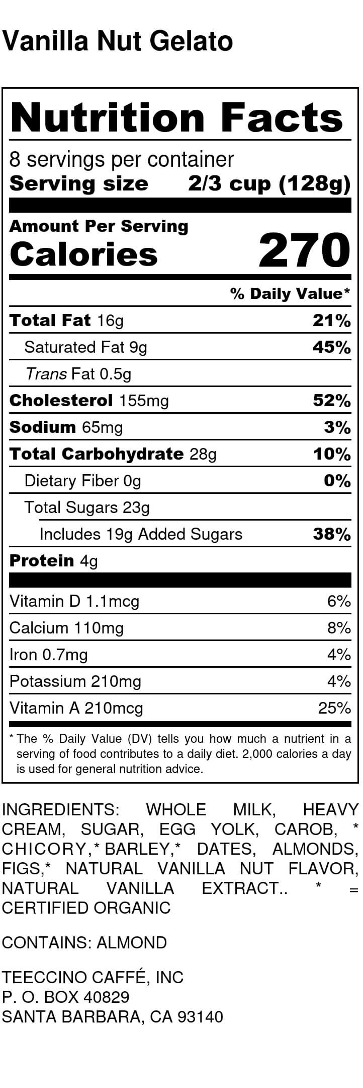 Nutrition facts