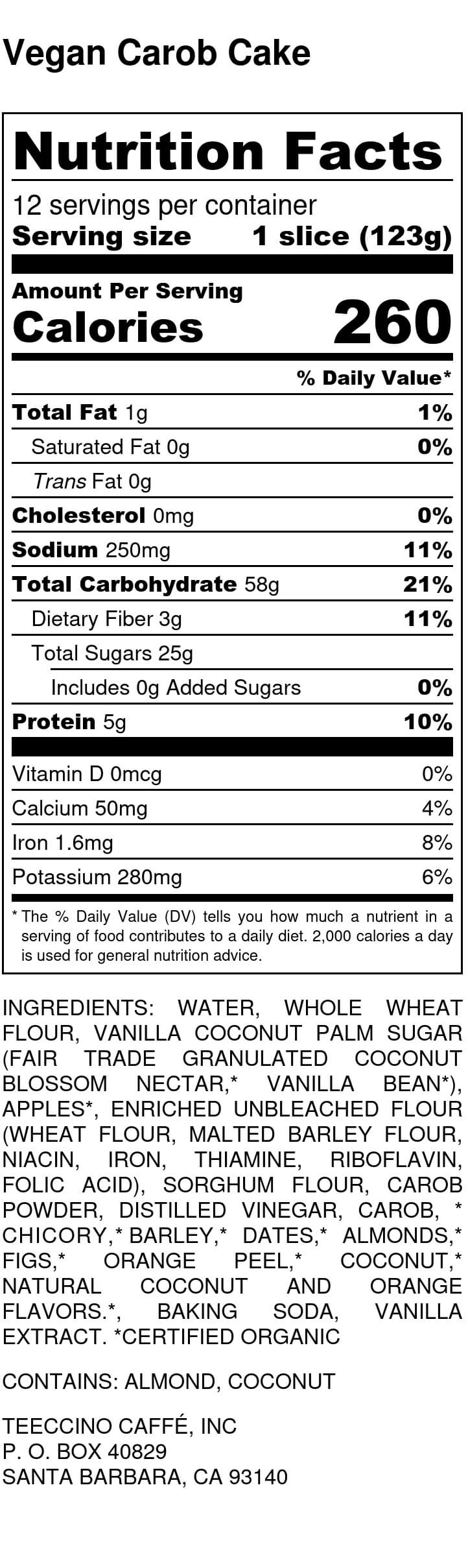 Nutrition facts