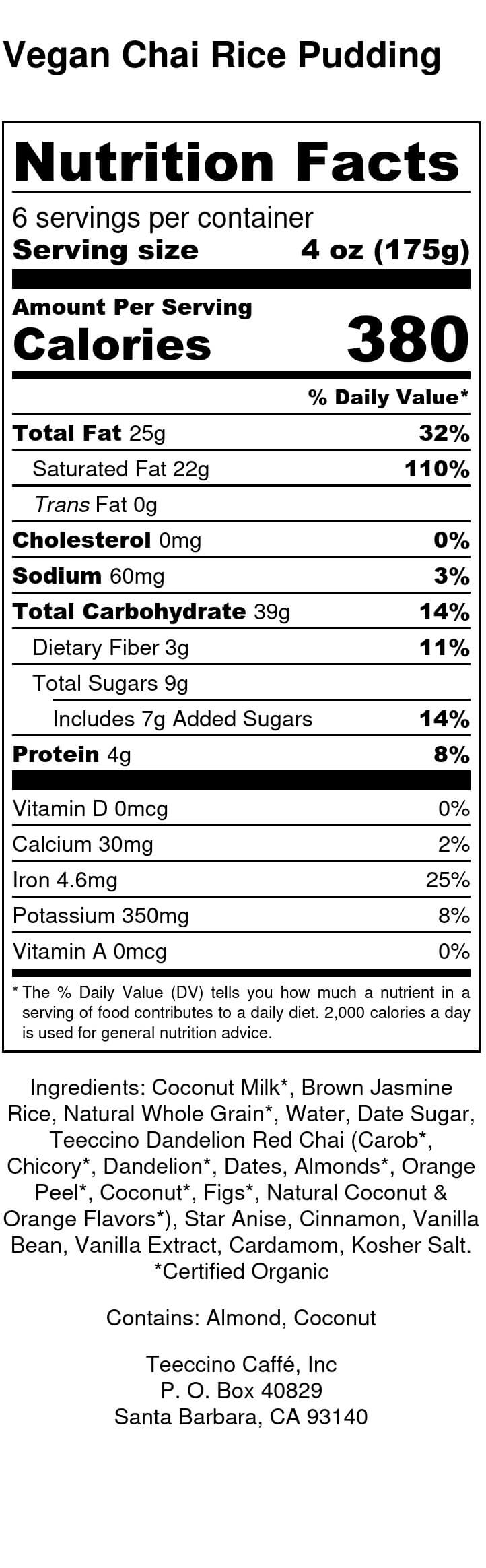 Nutrition facts