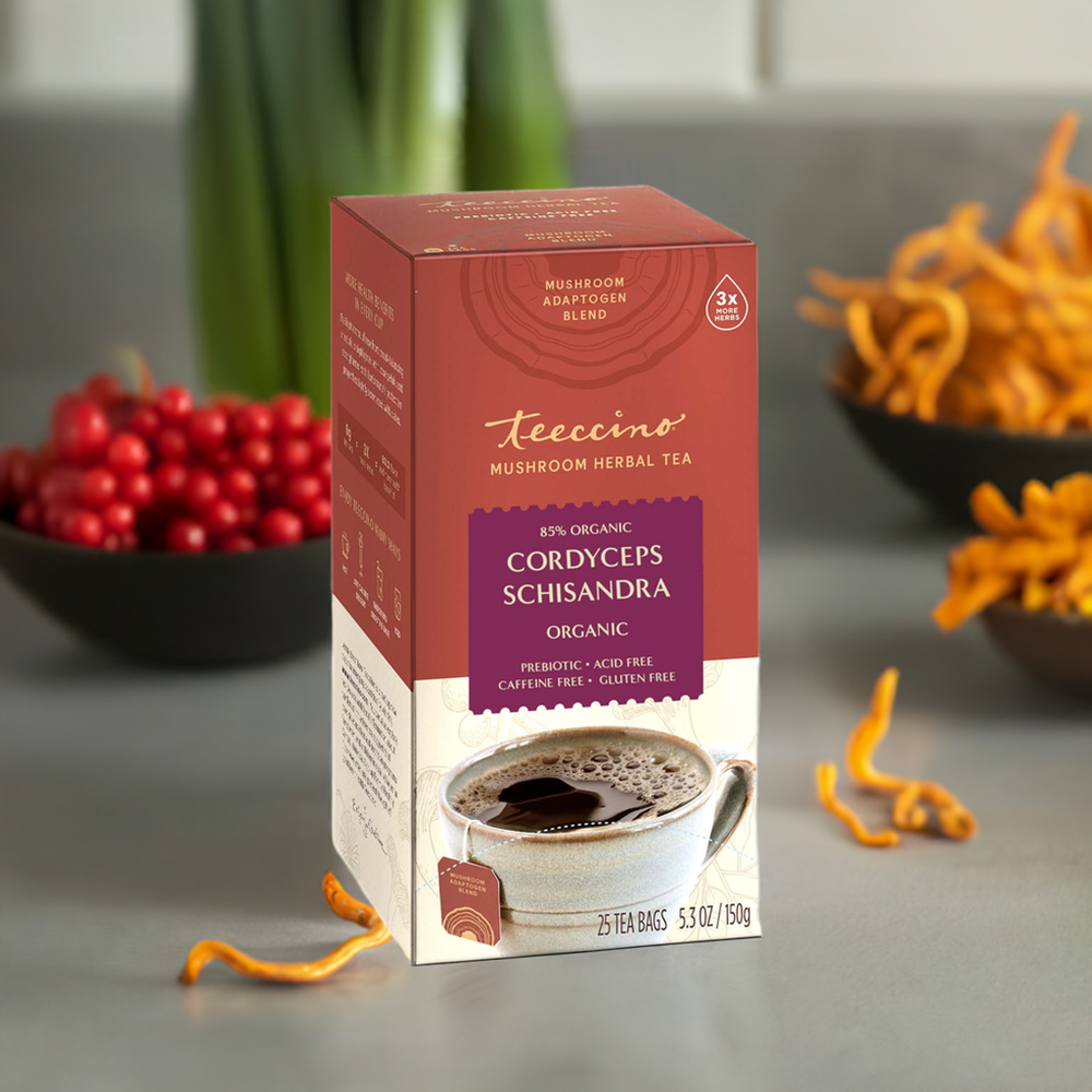 Cordyceps Schisandra Cinnamon Berry Mushroom Tea – Teeccino