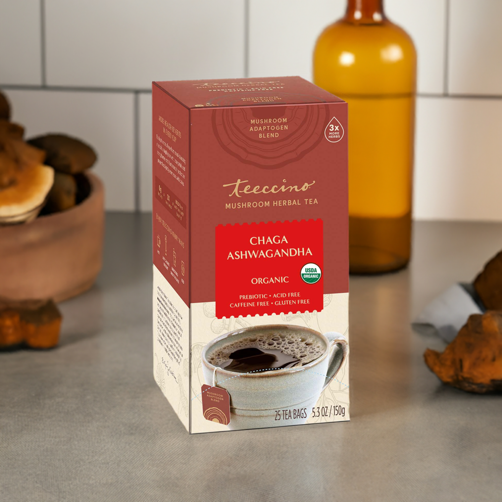 Chaga Ashwagandha Butterscotch Cream Mushroom Herbal Tea - Image 2