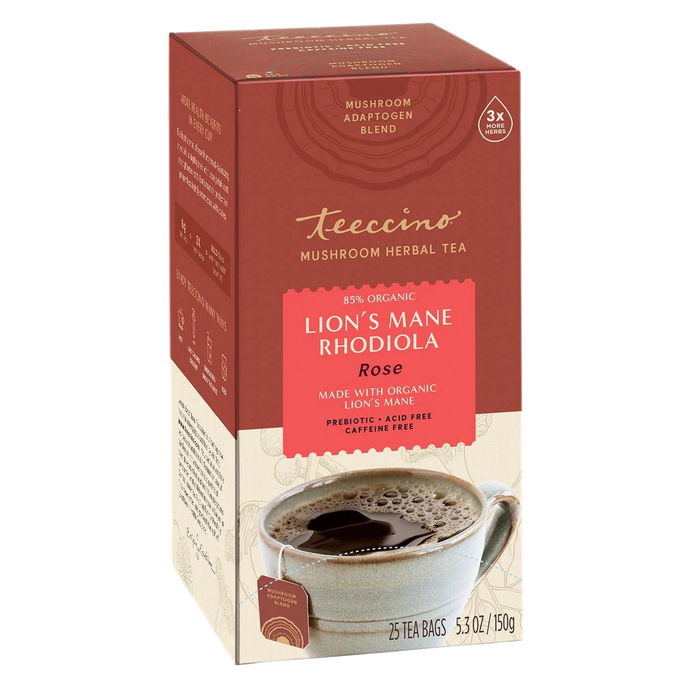 Lion's Mane Rhodiola Rose Mushroom Herbal Tea