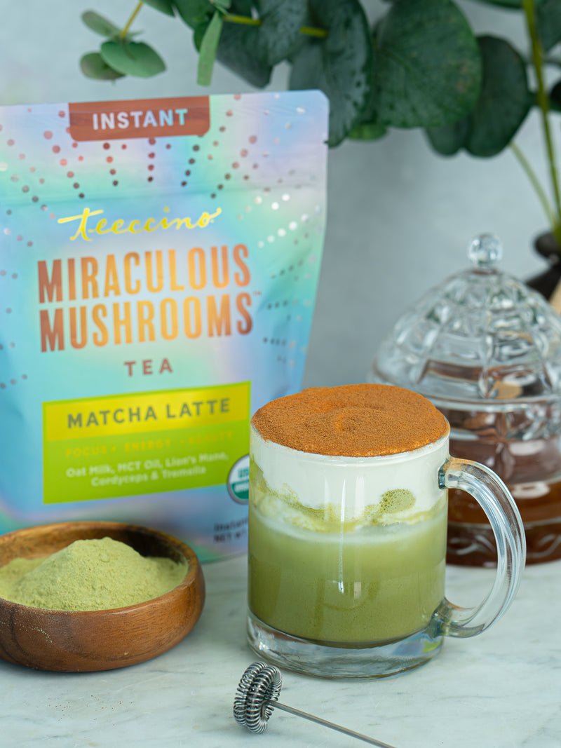 Miraculous Mushrooms Matcha Latte
