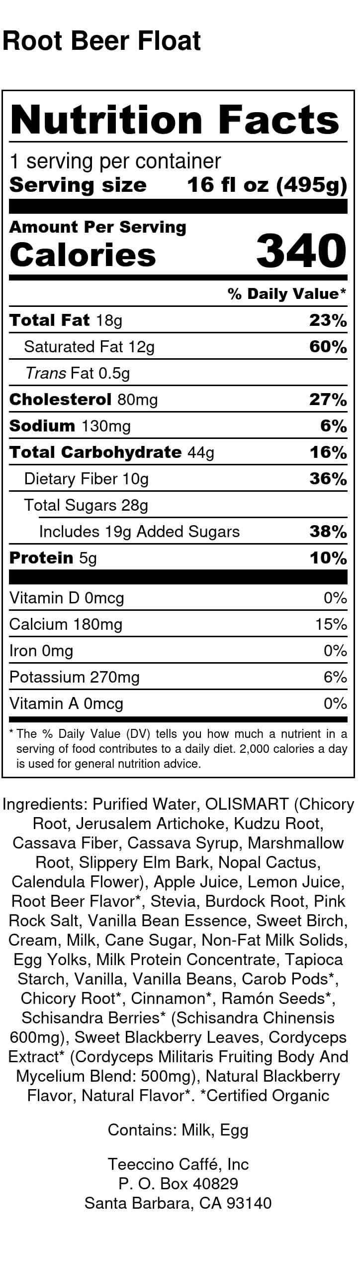 Nutrition facts