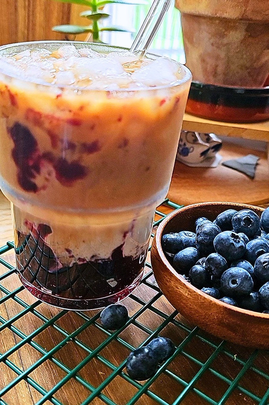 Blueberry Pie Iced Coffee (Dairy-Free)