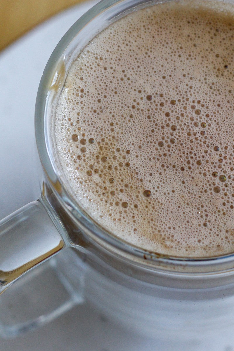 Caffeine-Free Caramel Latte with Chocolate Cold Foam