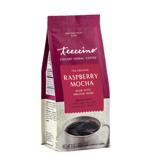 Raspberry Mocha Herbal Coffee 11 ounce bag