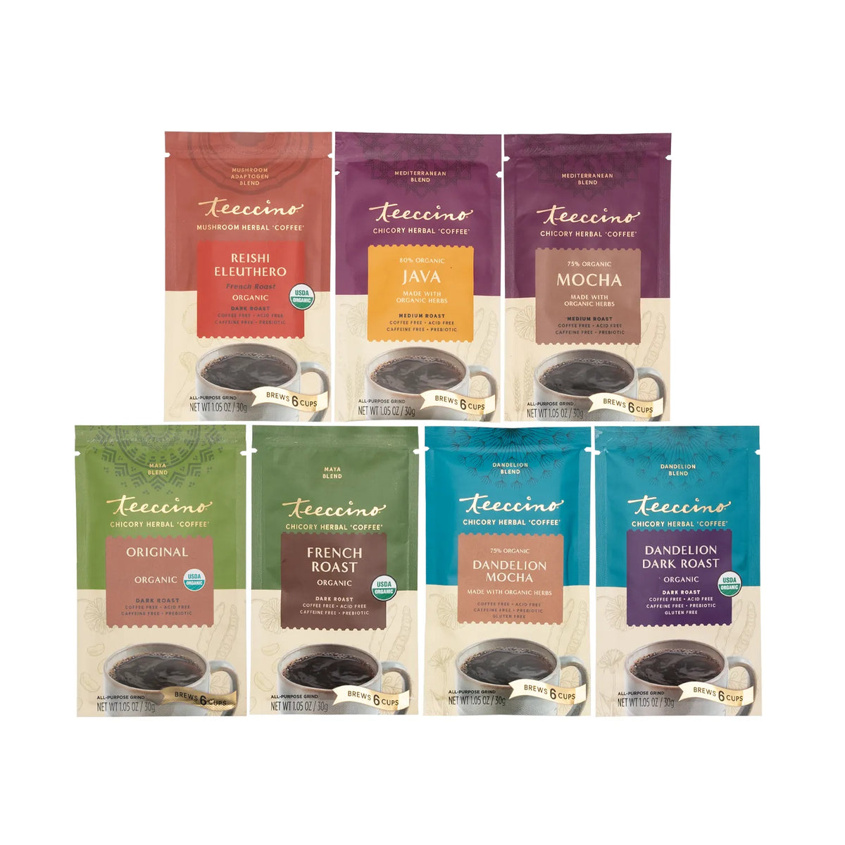 Teeccino Most Coffee Like Blends Sampler