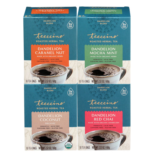 Teeccino Dandelion Super Herbal Tea Variety Pack