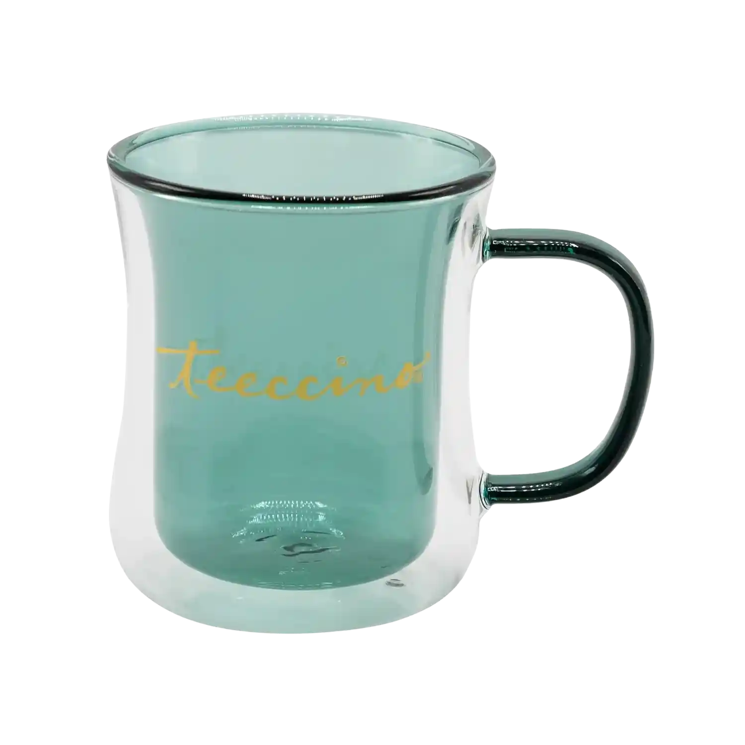 Teeccino Teal Glass Mug