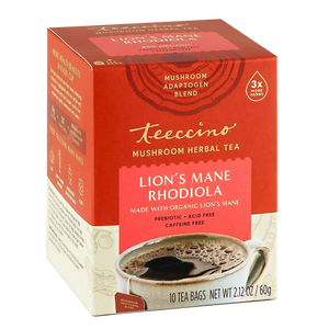 Lion's Mane Rhodiola Rose Mushroom Herbal Tea — 10 tea bags
