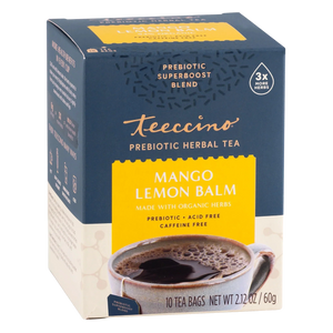 Mango Lemon Balm Prebiotic SuperBoost Herbal Tea — 10 tea bags